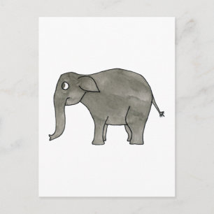 Asiatischer Elefant. Postkarte