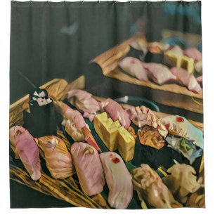 Asiatischer Essen Sushi-Liebhaber Duschvorhang