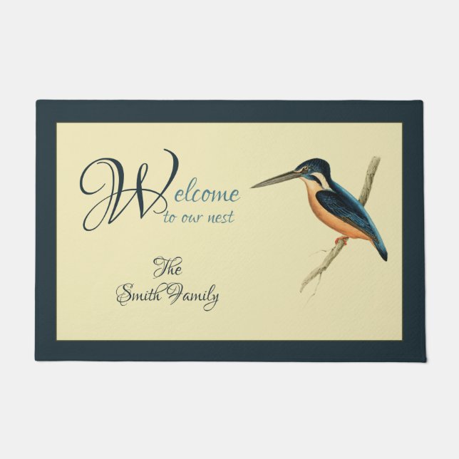Asiatischer Kingfisher Fußmatte (Vorderseite)