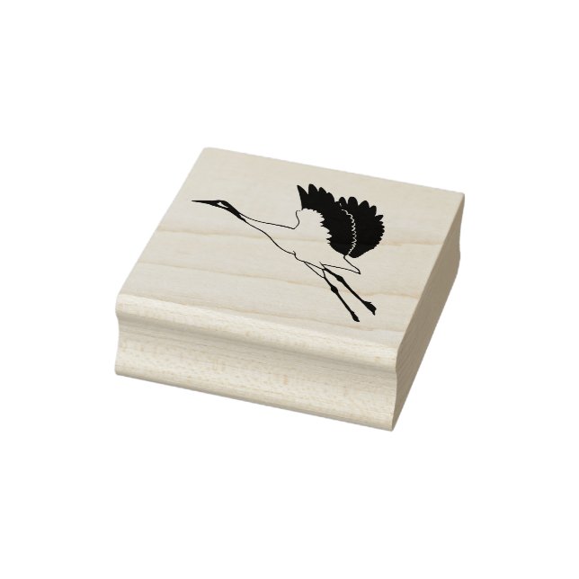 Asiatischer Kranich Gummistempel (Stempel)