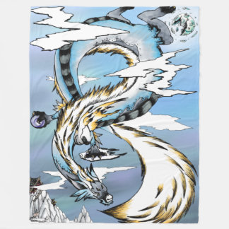 Asiatischer Mystischer Drache Fleecedecke