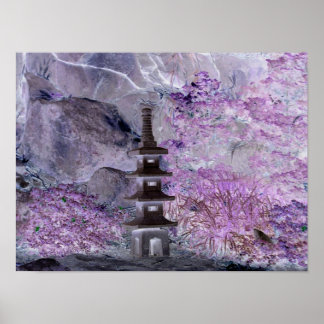 Asiatischer Negativturm Poster