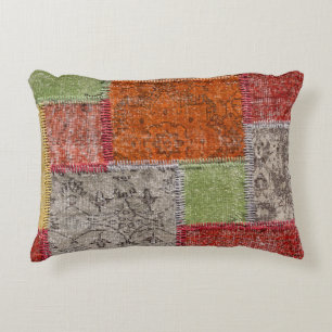 Asiatischer Patchwork-Teppich, Istanbul-Detail Dekokissen
