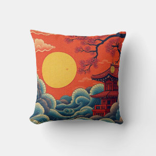 Asiatischer Pazifik Inspiriert Denim Jacket Kissen