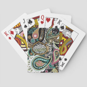 Asiatischer Pisley: modernes, nahtloses Design. Spielkarten