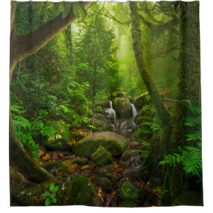 Asiatischer Regenwalddschungel, Wald, Umwelt Duschvorhang