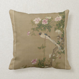 Asiatischer Stil der Floral Bird Kissen