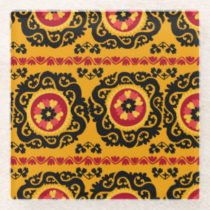 Asiatischer Teppich Suzanne: Traditionelle Sticker Glasuntersetzer
