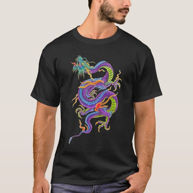 Asiatisches Drache-Tätowierungs-Shirt T-Shirt (Vorderseite)