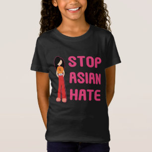 Asiatisches Hass-Shirt für Mädchen stoppen T-Shirt