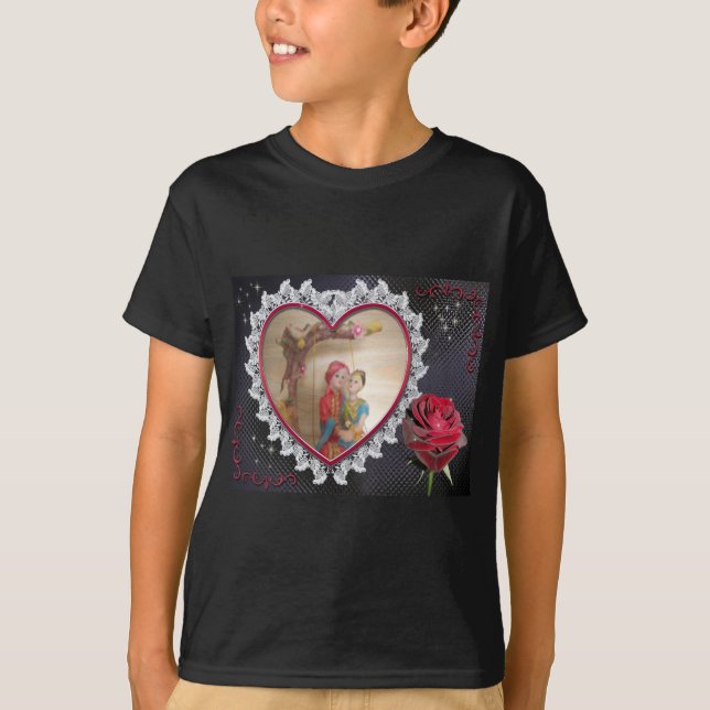 Asiatisches Hochzeitskaffee zum Heart Swing Art Pr T-Shirt (Vorderseite)