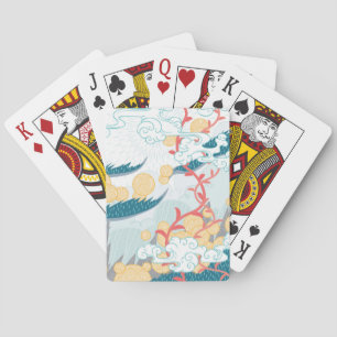 asiatisches Inspiriertes Naturemuster Spielkarten