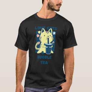 Asiatisches Japanisches Essen Katze Haustier Herz T-Shirt