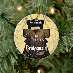Asiatisches Kimono Brautjungfer Geschenke Koralle  Keramikornament