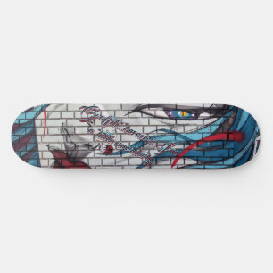 Asiatisches Mädchen Graffiti Skateboard