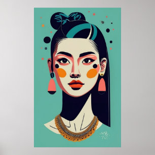 asiatisches Modell Poster