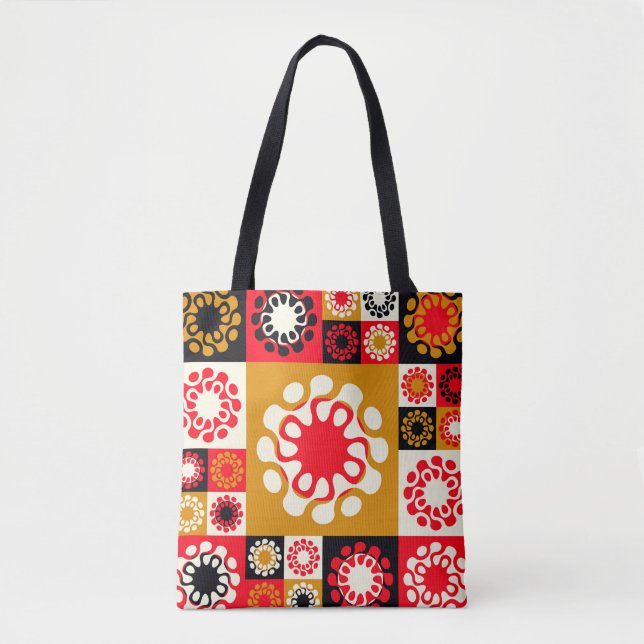 asiatisches Mosaik mit stilisierten Blume in Tasche (Vorderseite)