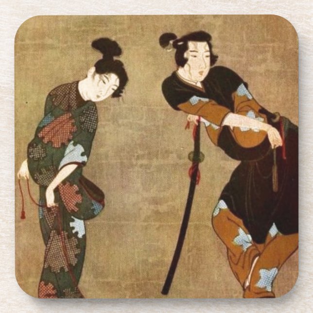 Asiatisches Paar Untersetzer (Vorderseite)