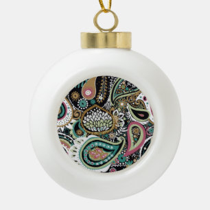 Asiatisches Paisley: modernes nahtloses Design. Keramik Kugel-Ornament