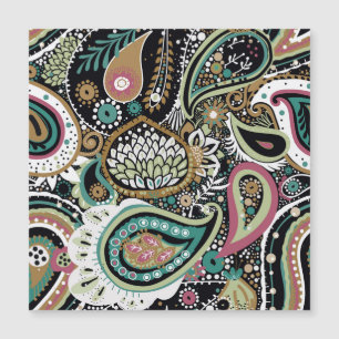 Asiatisches Paisley: modernes nahtloses Design. Magnetkarte