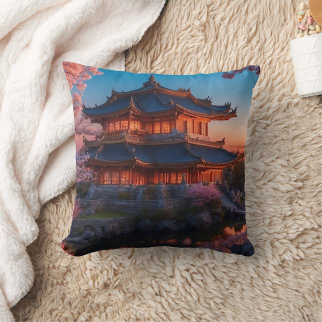 Asiatisches Schloss vom Garden Kissen (Decke)
