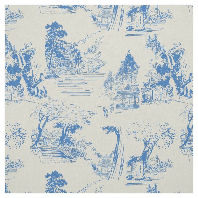 Asiatisches Toile Stoff (Muster)