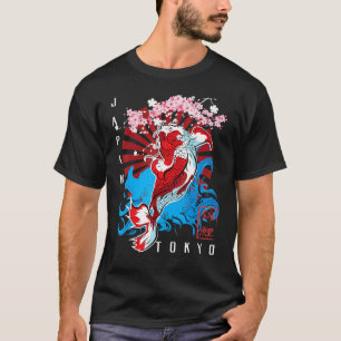 Asiatisches Yin-Yang-Koi-Fisch-Design T-Shirt