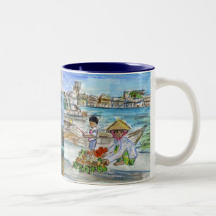 Asie Marché de l'eau Mug