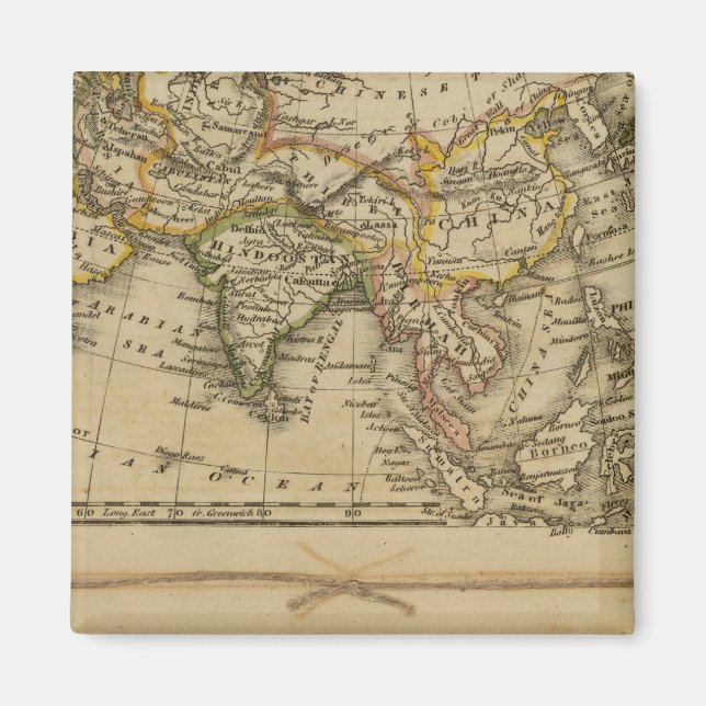 Asien, Afrika Magnet (Vorne)