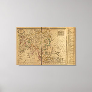 Asien-Atlas-Karte Leinwanddruck
