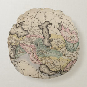 Asien-Atlas-Karte Rundes Kissen