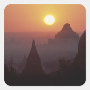 Asien, Burma, (Myanmar), Pagan (Bagan) Der Tempel Quadratischer Aufkleber