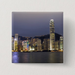 Asien, China, Hongkong, Stadt-Skyline und 2 Button