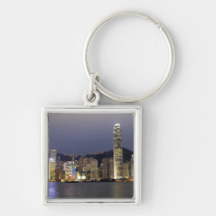 Asien, China, Hongkong, Stadt-Skyline und 2 Schlüsselanhänger