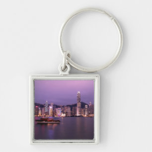 Asien, China, Hongkong, Stadt-Skyline und Schlüsselanhänger