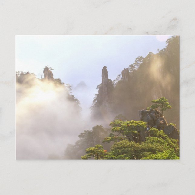 Asien, China, Huanshan. Der Gelbe Berg in Postkarte (Vorderseite)