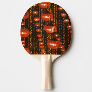 Asien, China, Peking. rote chinesische Laternen, Tischtennis Schläger