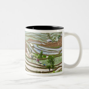Asien, China, Yunnan, Jinping. Einheimische Yi Zweifarbige Tasse