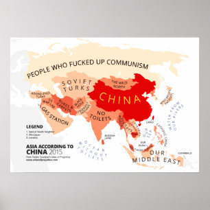 Asien entsprechend China Poster