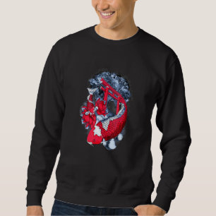 Asien fischen Koi-Wasserlilie im Teich bei der Tem Sweatshirt