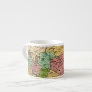 Asien-Handfarbiger Atlas-Karte 2 Espressotasse