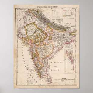 Asien, Indien, Bangladesch Poster