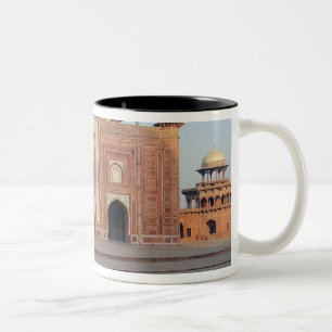 Asien, Indien, Uttar Pradesh, Agra. Auf dem Zweifarbige Tasse