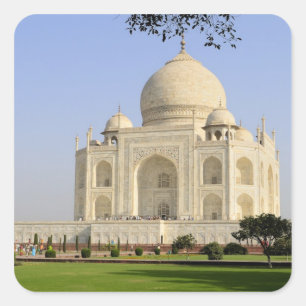 Asien, Indien, Uttar Pradesh, Agra. Der Taj 7 Quadratischer Aufkleber