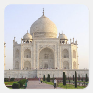 Asien, Indien, Uttar Pradesh, Agra. Der Taj 8 Quadratischer Aufkleber