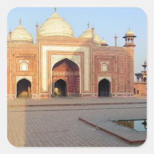 Asien, Indien, Uttar Pradesh, Agra. Über Quadratischer Aufkleber