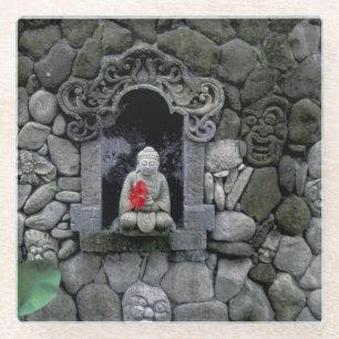 Asien, Indonesien, Bali. Ein Buddha-Schrein Glasuntersetzer