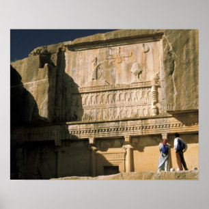 Asien, Iran, Persepolis.Tomb von Darius der Große. Poster