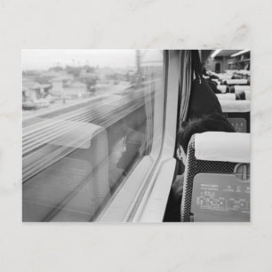 Asien, Japan. An Bord des Shinkansen-Bullet-Zugs Postkarte