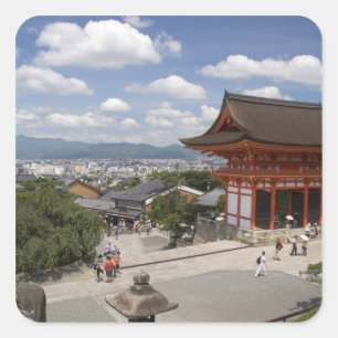 Asien, Japan, Kyoto, Kiyomizu-Tempel Quadratischer Aufkleber